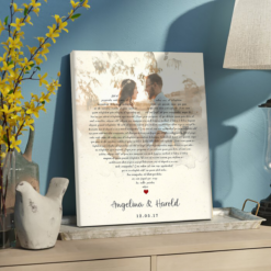 Personalized Anniversary For Him Lyrics Song Vertical Canvas