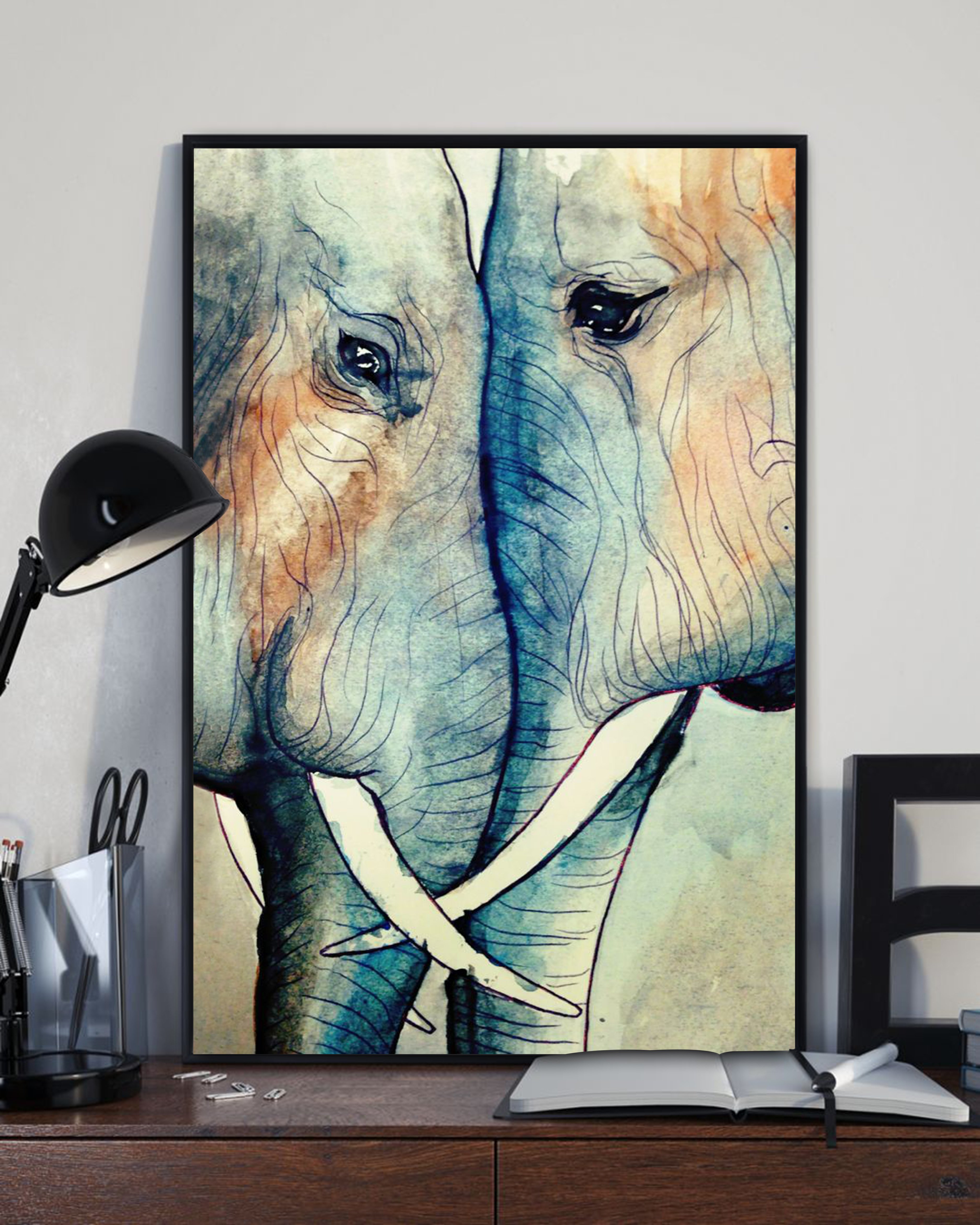 Couple Elephant Canvas