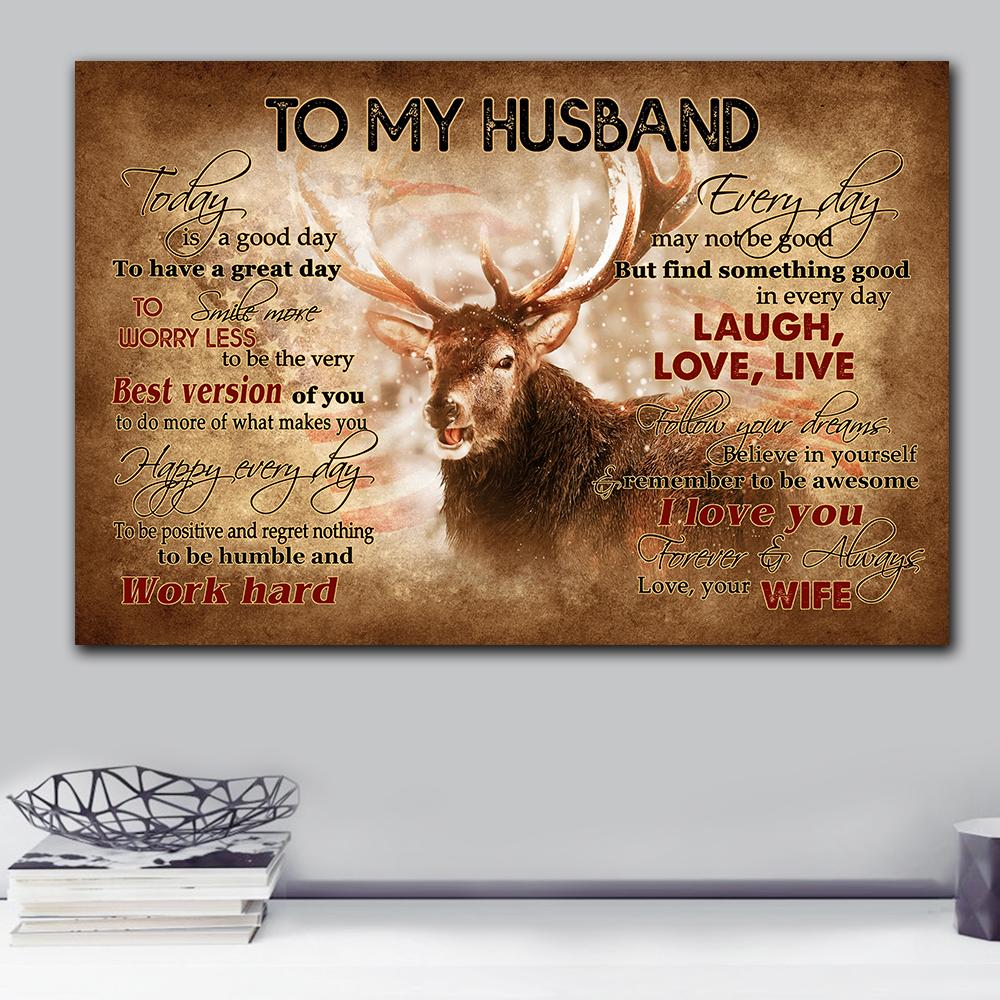 Deer To My Husband Canvas