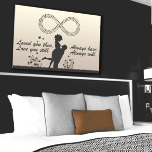 Couple Lover Valentine's Day Infinite Love Canvas Wall Art #H