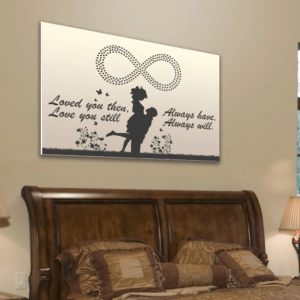 Couple Lover Valentine's Day Infinite Love Canvas Wall Art #H