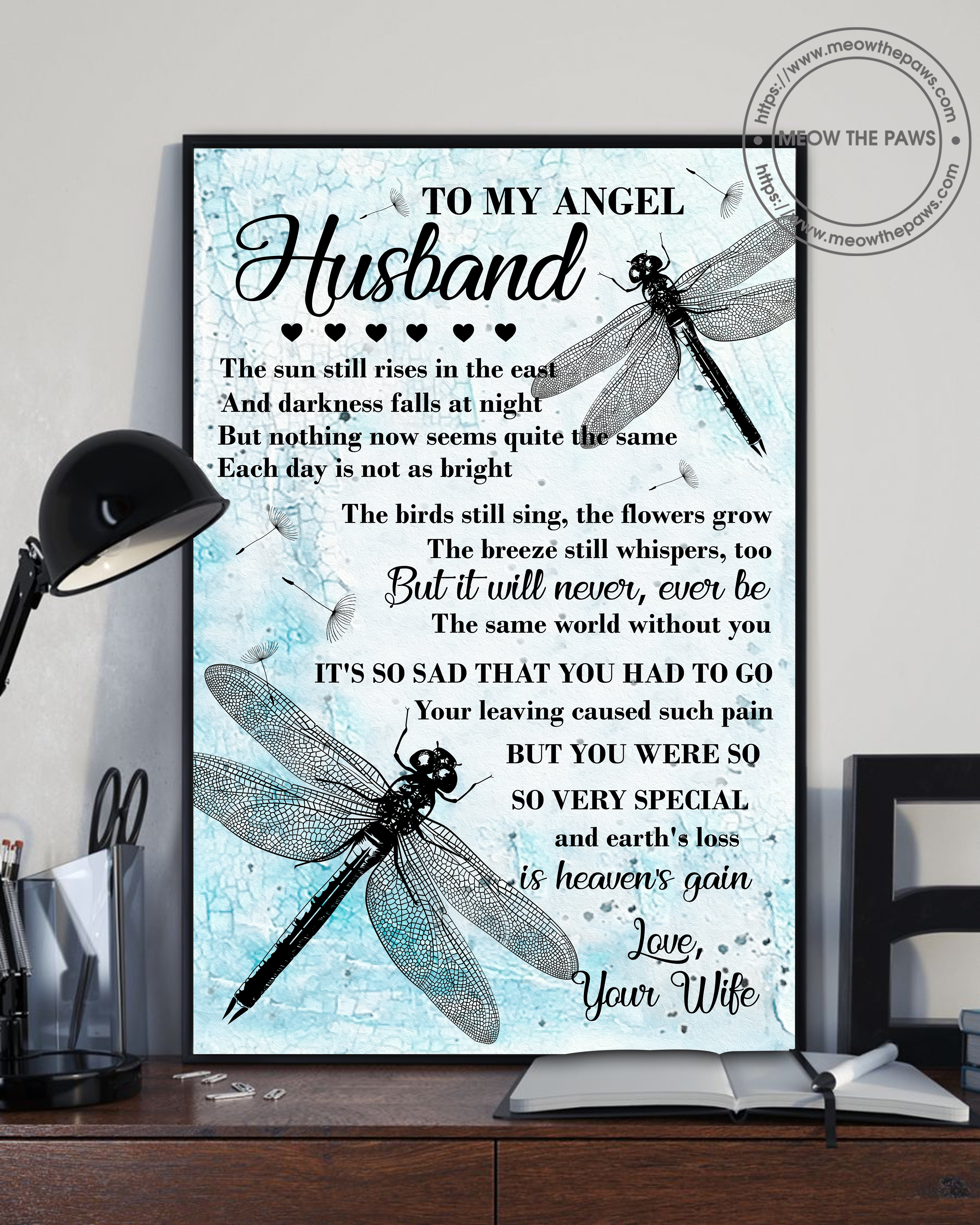 Angel Husband Without You Canvas