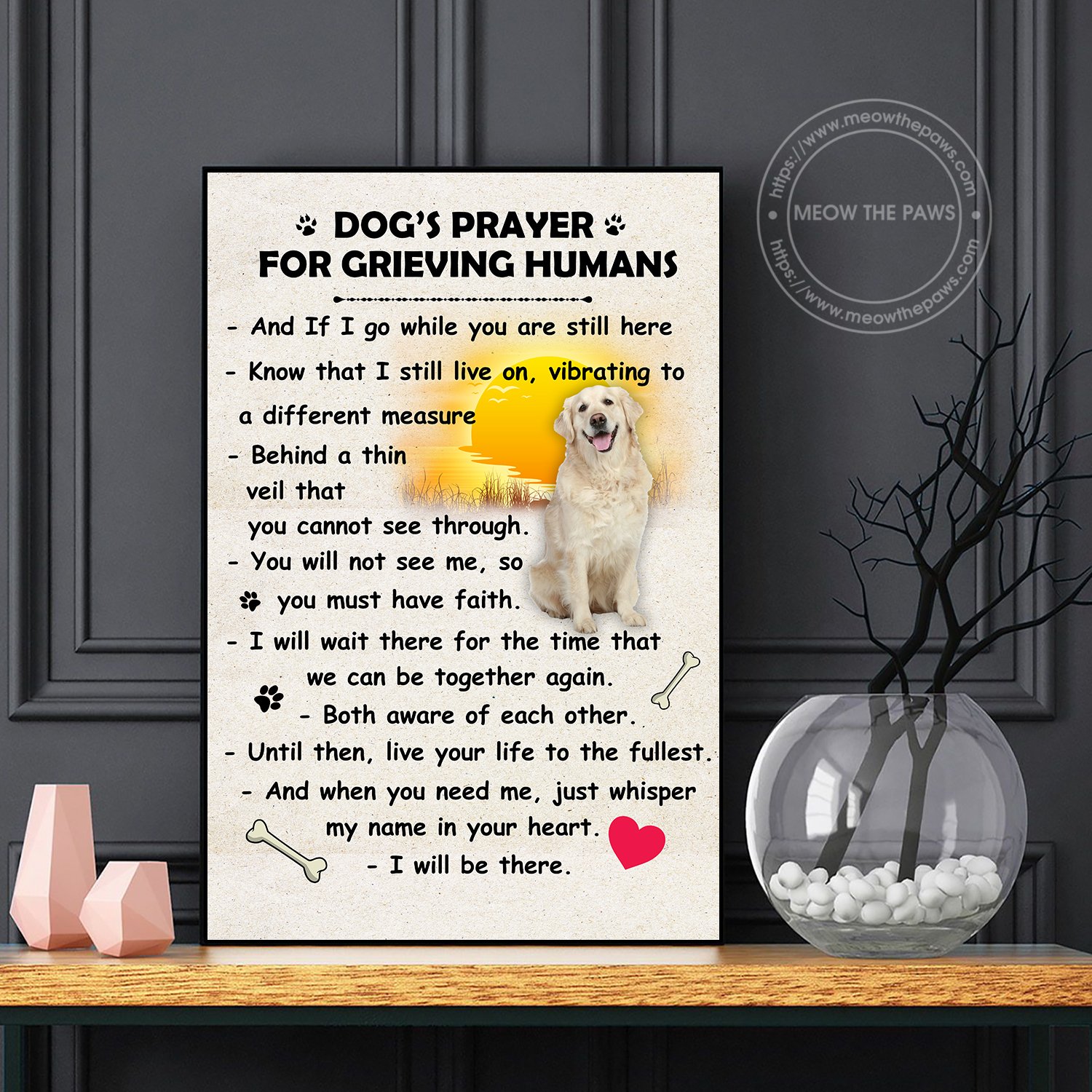 Dogs Prayer For Grieving Humans Golden Retriever Poster Canvas – Art Hoodie