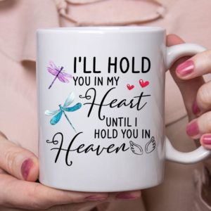 Mom, Ill Hold You In My Heart Until I Hold You In Heaven, Mother's day gifts ideas for mom presents for special woman memorial custom gift canvas