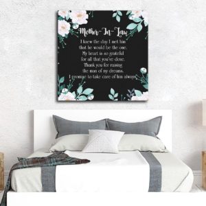 Mother-in-law Poster Canvas I Knew the day I met him from daughter-in-law Matte Poster Canvas