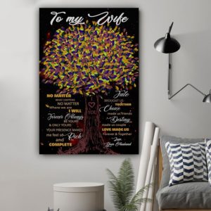 (LL27) Family Poster Canvas - Husband to wife - No matter what happens
