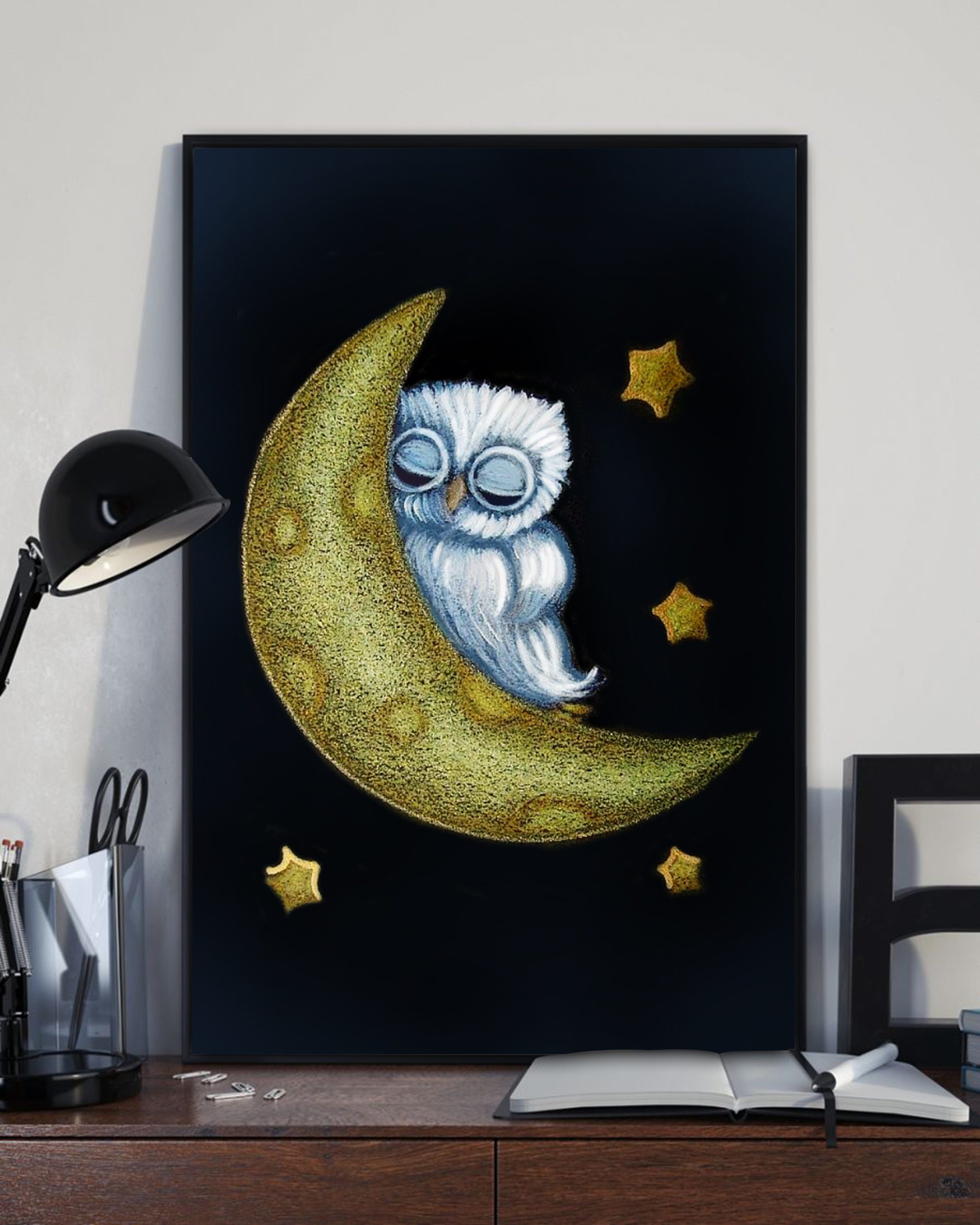 Owl Sleeping Poster Canvas - Art Hoodie