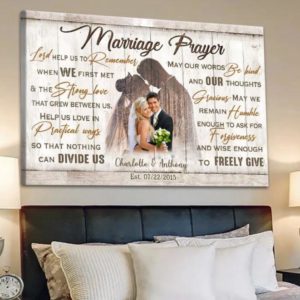 Personalized Gift for Husband Poster Canvas from Wife Prints Marriage Prayer Gifts