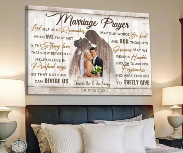 Personalized Gift for Husband Poster Canvas from Wife Prints Marriage Prayer Gifts