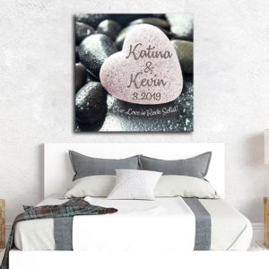 Personalized Custom Husband Wife Poster Canvas Our Love Is Rock Solid Matte Poster Canvas
