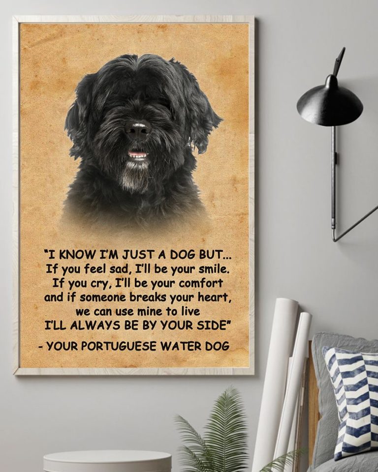 Portuguese Water Dog Story Canvas