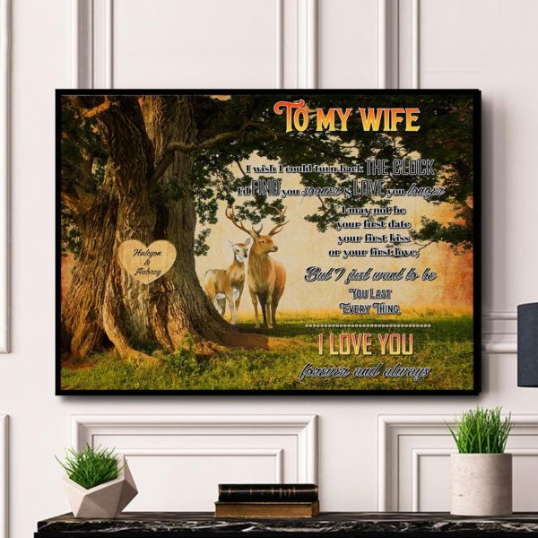 Custom happy Valentines day gifts, ideas for him, her with personalized name for my wall art Poster Canvas