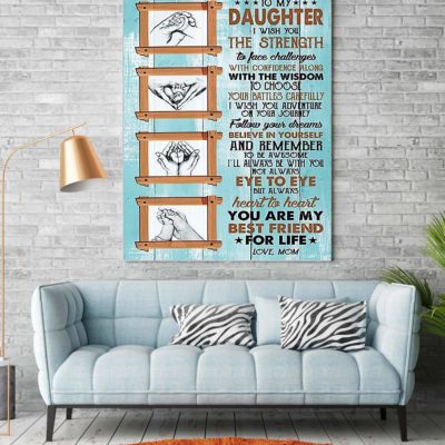 From mom To my daughter, you are my best friend for life I Christmas gift family canvas print #V