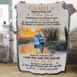 Personalized Never Forget That I Love You Blanket  Wife  Husband