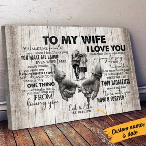 Personalized Wife Now And Forever Horizontal Canvas