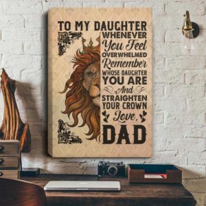 Personalized Prints Poster Canvas Photo Gift for Daughter From Dad Lion Birthday Gift Ideas