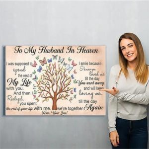 Personalized Gift for Husband Poster Canvas From Wife Prints Tree Butterfly Gifts