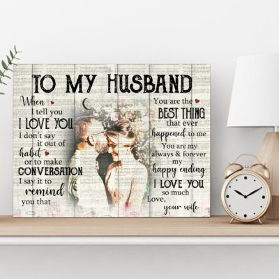 Custom personalized photo to canvas prints To My Husband Valentines day gifts for him her