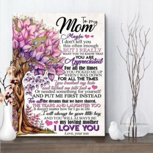 Personalized Gift for Mom Poster Canvas From Son Prints Tree Flower Mother's day Gifts