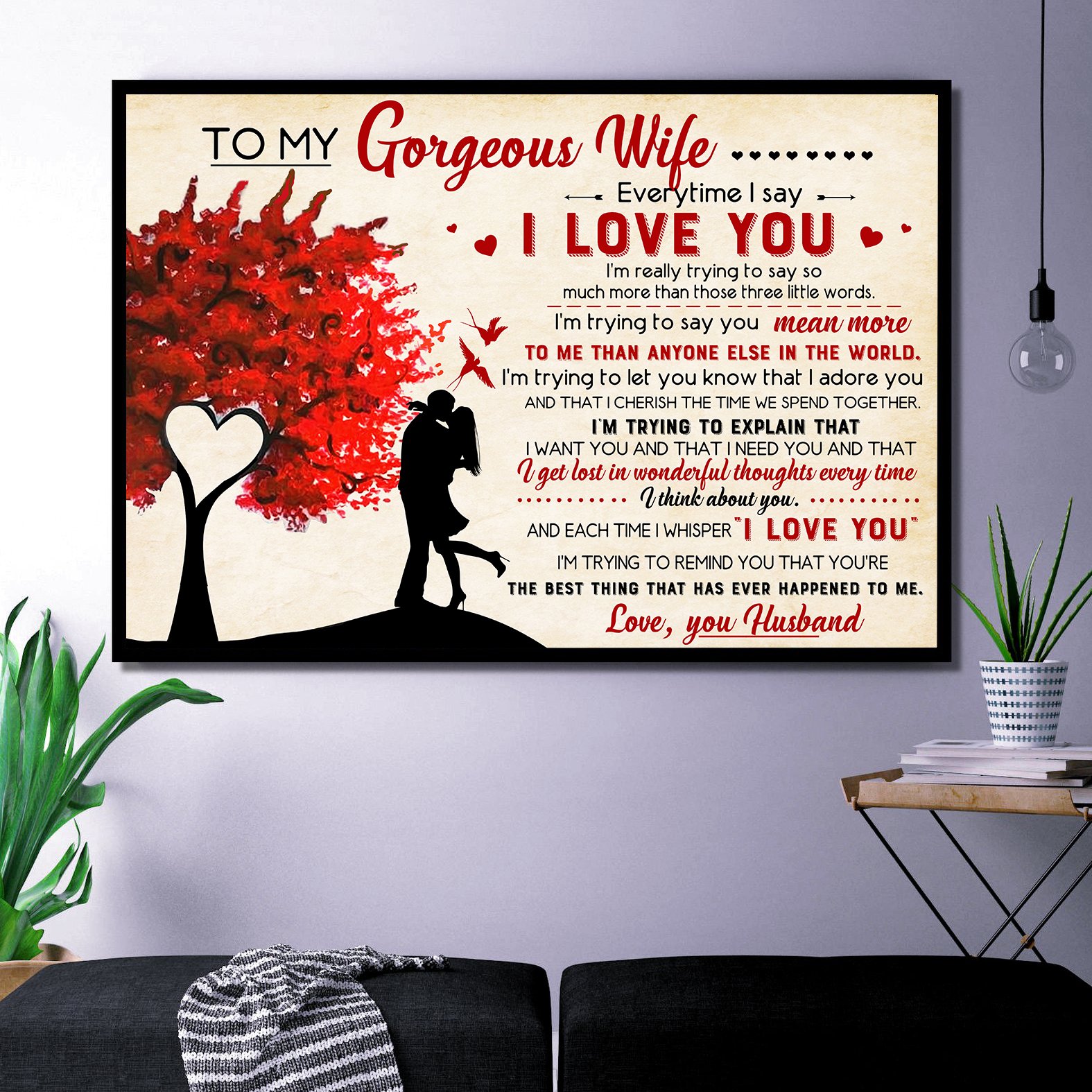 To My Wife I Say I Love You Canvas