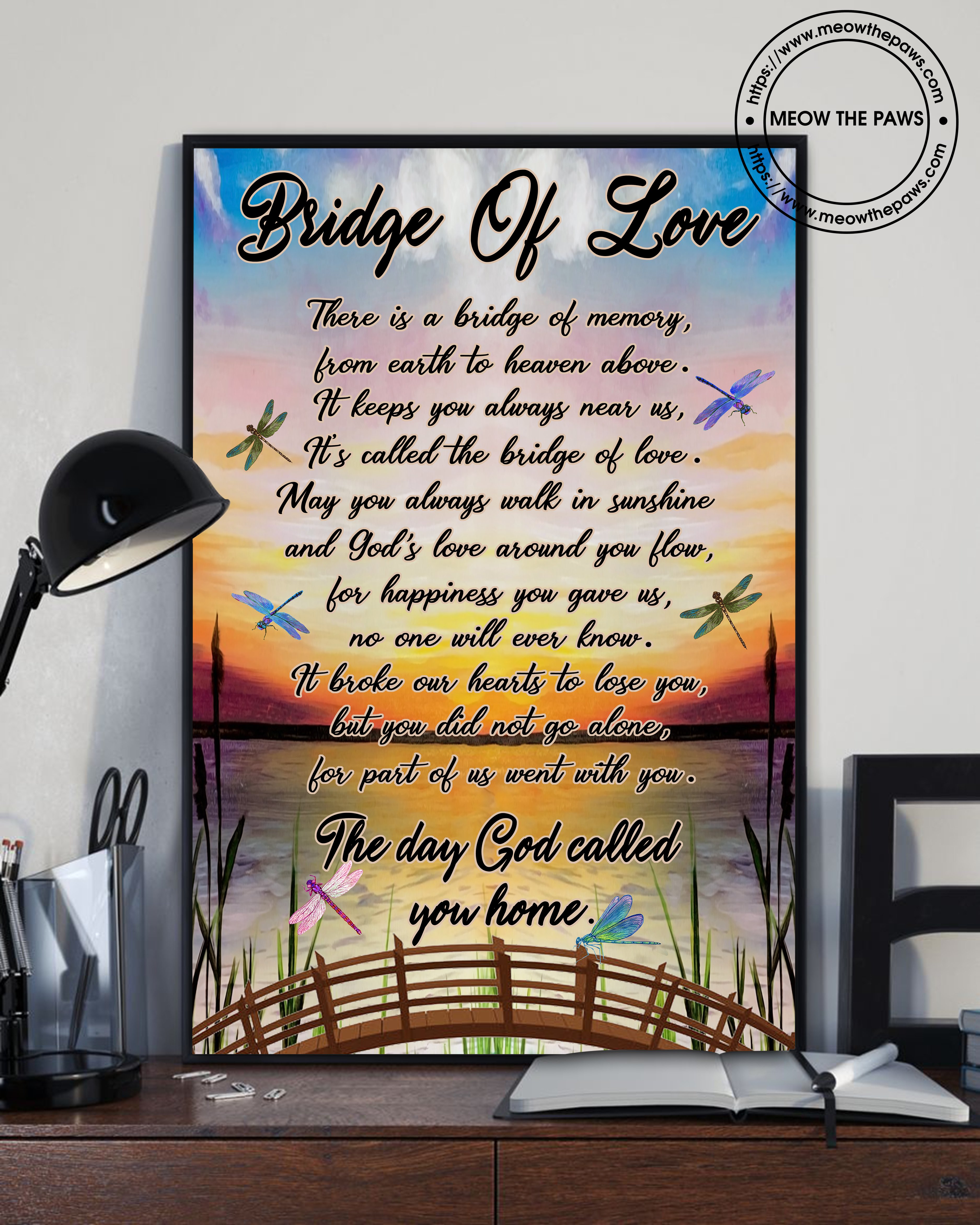 To My Angel Husband Bridge Of Love Canvas