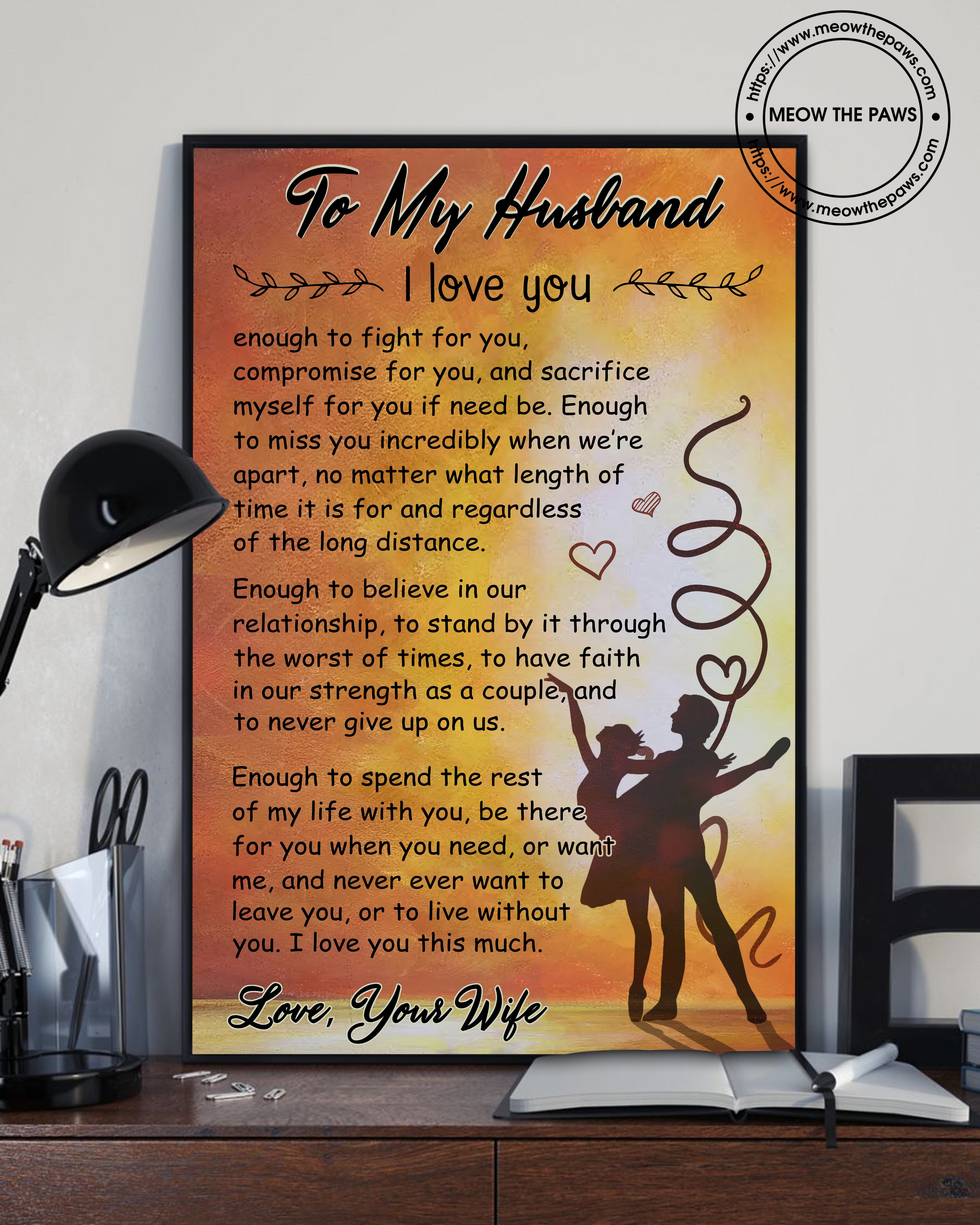 To My Husband Beside You Canvas