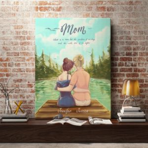 Custom personalized canvas prints wall art Mother's day gifts idea, Christmas, birthday presents for mom from daughter - Mom sunshine of our days, north star of our nights