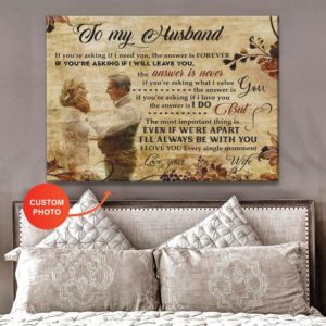 Personalized Photo Prints Poster Canvas Gift for Husband From Wife Anniversary Gift Ideas