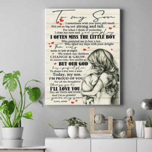 From Mom to my Son, I often miss the little boy... Christmas gift family canvas print #V