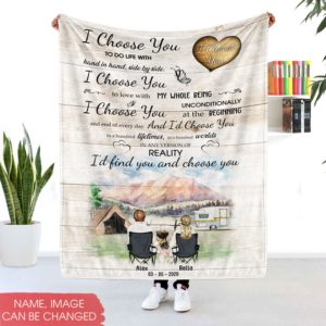 I Choose You Customizable Fleece Blanket