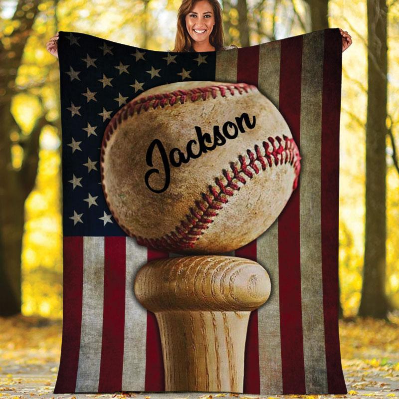 Baseball Custom Blankets With Name #171219H