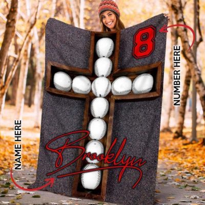 Custom Blanket Baseball Softball Cross Balls With Signature #191119L