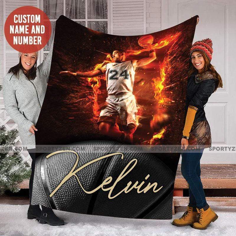 Basketball Player Custom Blankets With Name #294h