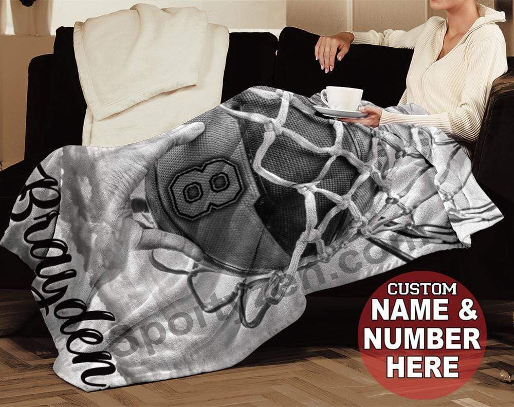 Basketball Touch the Hoop Custom Blankets With Name #252V