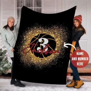 Custom Blanket Basketball Holiday Glitter CN #301019H