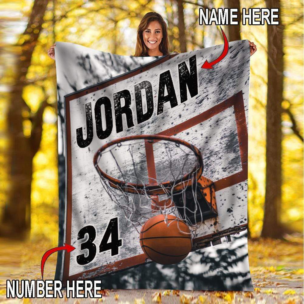 Custom Blanket Old Basketball Hoop #181219v