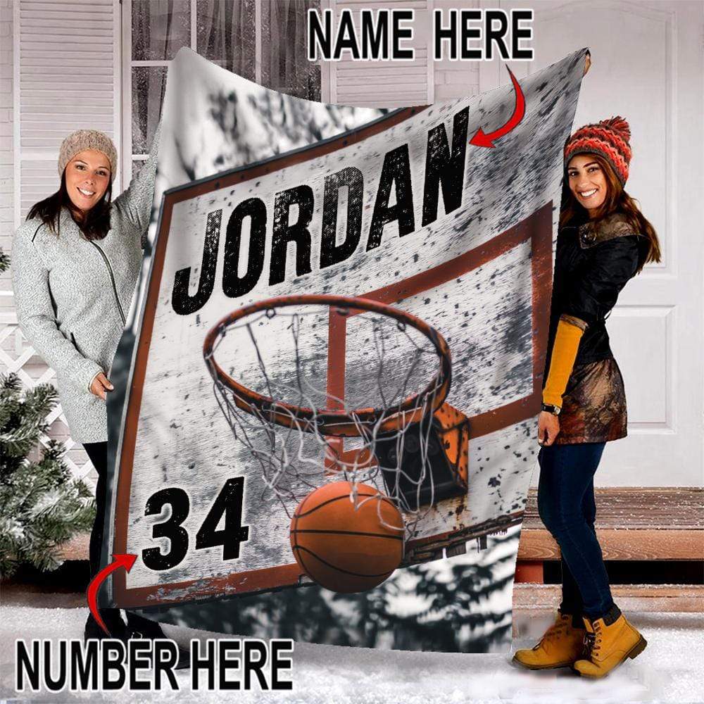 Custom Blanket Old Basketball Hoop #181219v