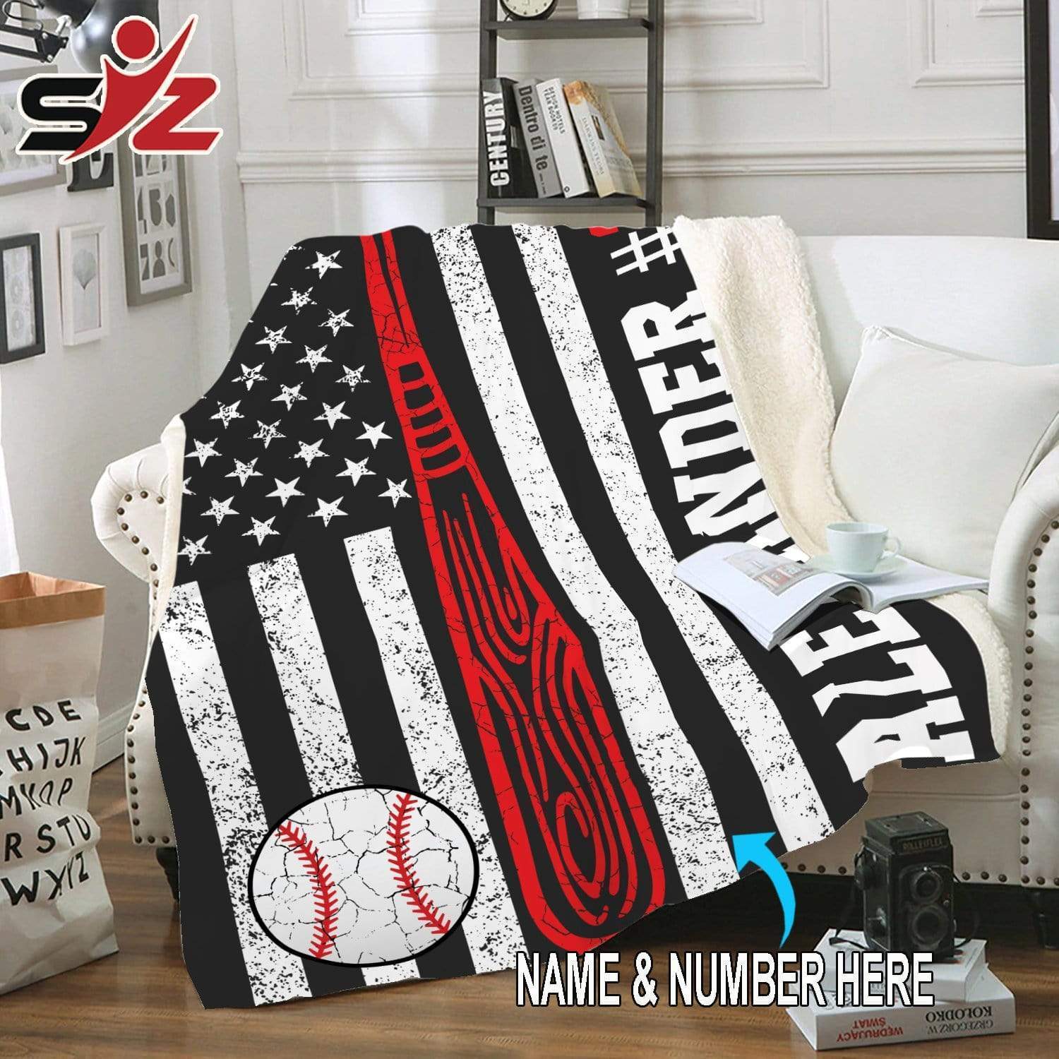 Custom Blanket Baseball Flag Blanket #121119V
