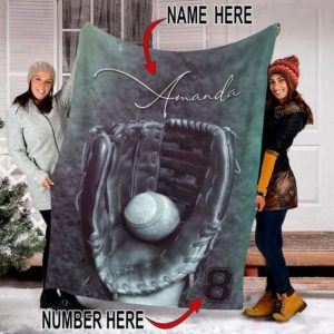 Custom Blanket Baseball Glove and Ball #261119V