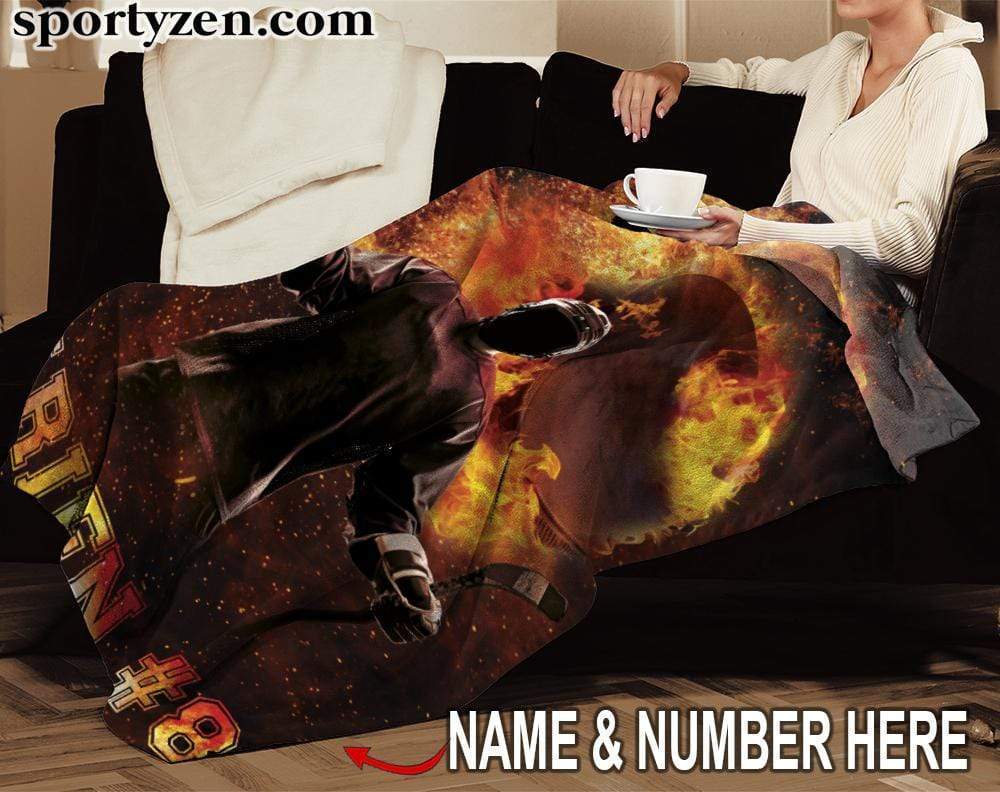 Custom Blanket Burning Hockey Ball #40120V