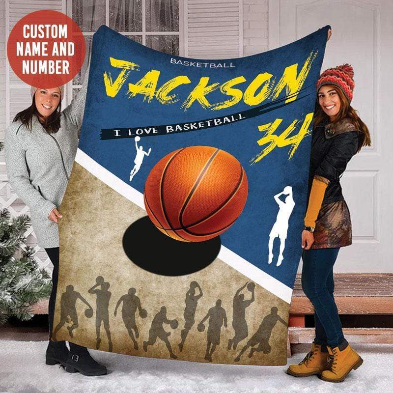 Custom Blanket I love basketball #101219h