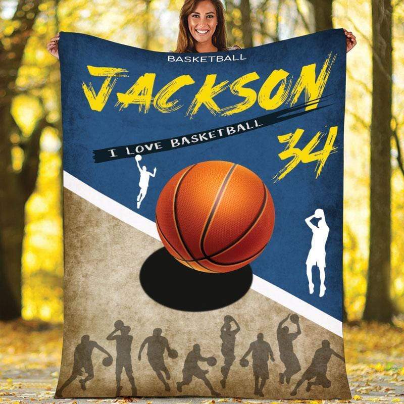 Custom Blanket I love basketball #101219h