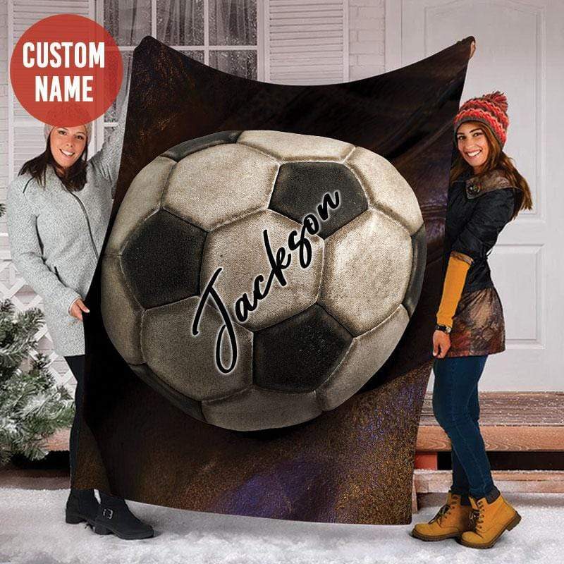 Custom Blanket Old Soccer Ball #101219h