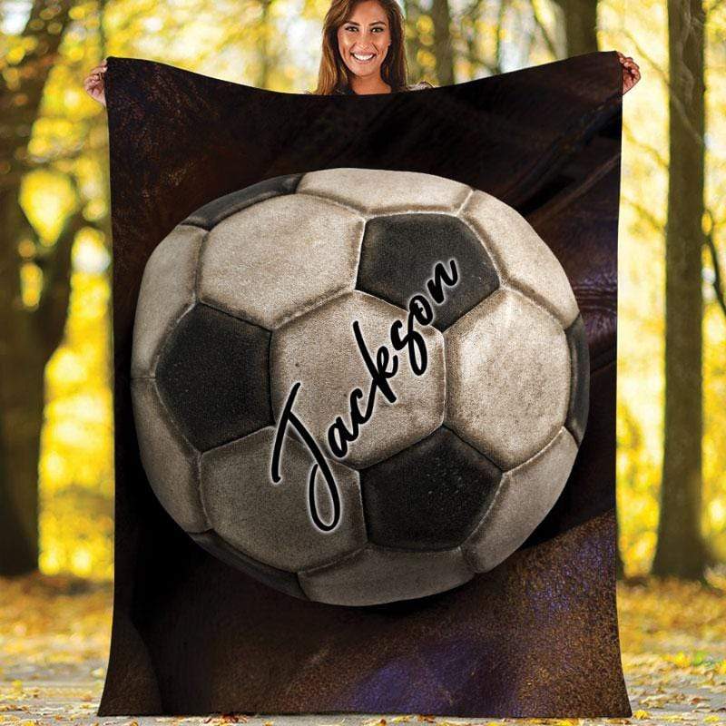 Custom Blanket Old Soccer Ball #101219h