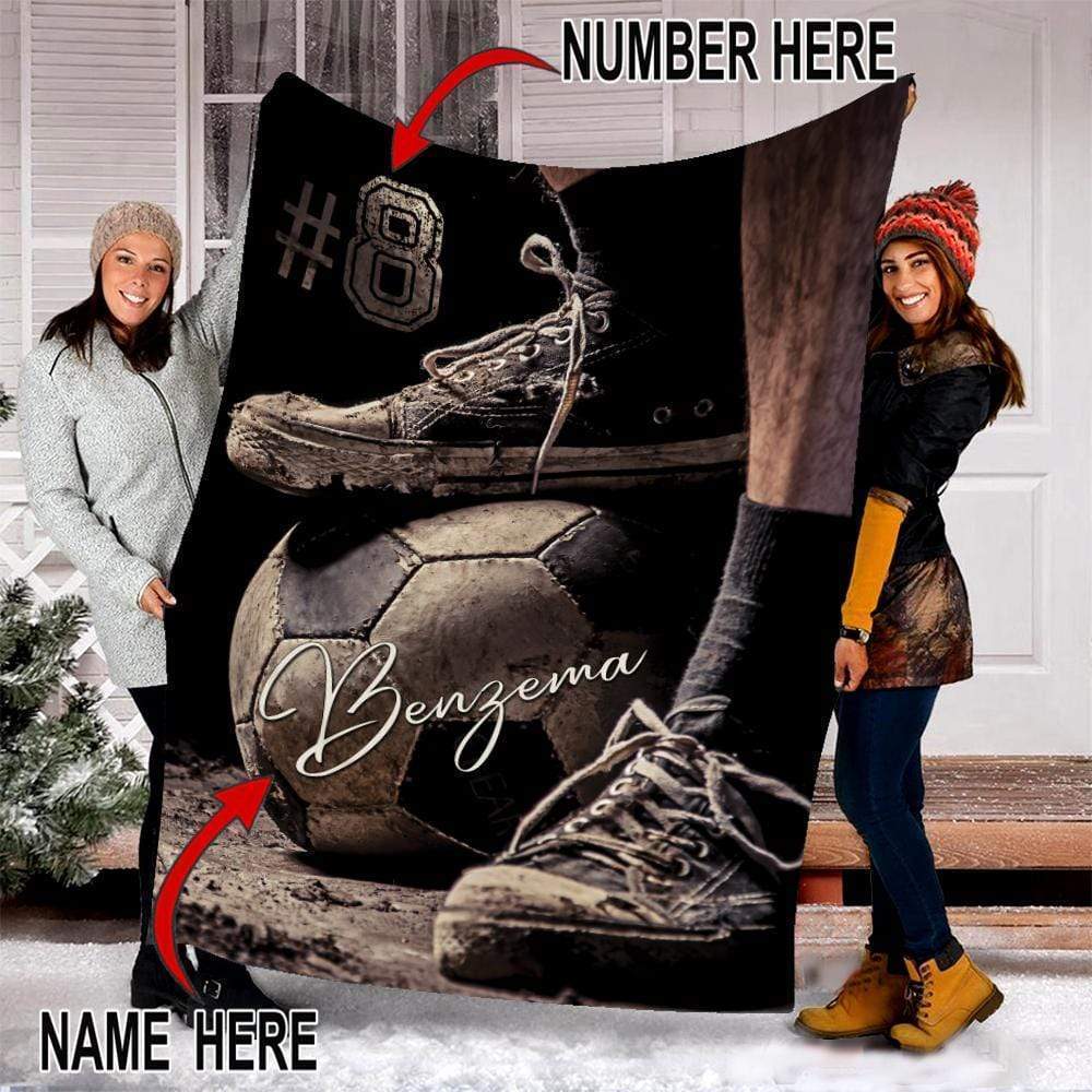Custom Blanket Ragged Sneaker and Socer Ball Vintage #271119V