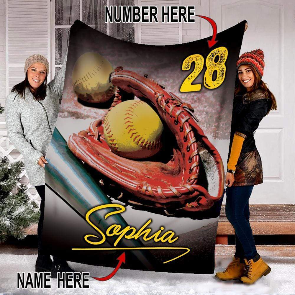 Custom Blanket Softball Stuff #171219V