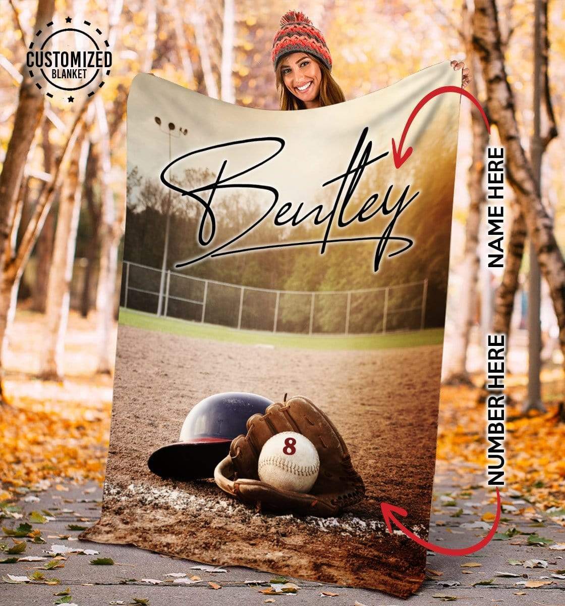 Custom Blankets Baseball - Helmet&Glove #261119L
