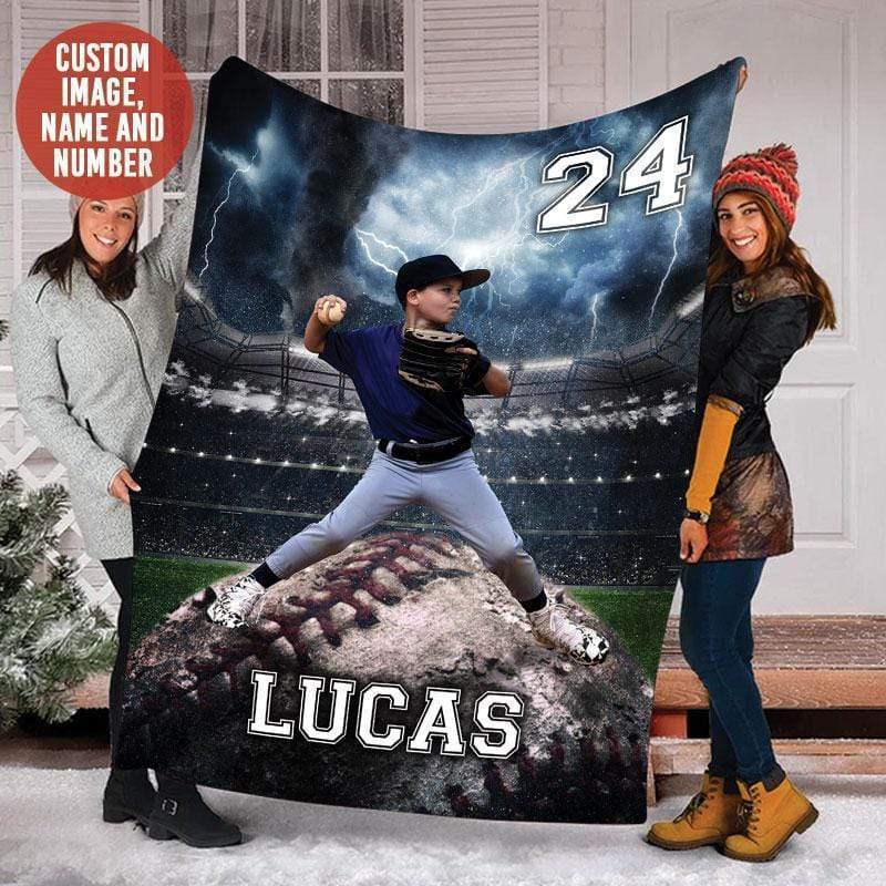 Custom Blankets Baseball - Storm With Photo #191119H