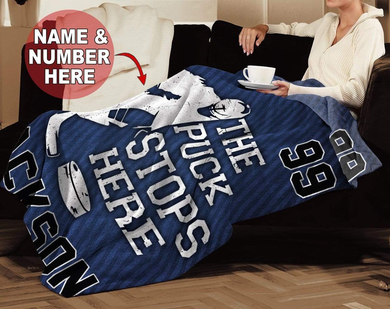 Custom Blankets Hockey Goalie The Puck Stops Here #131219V