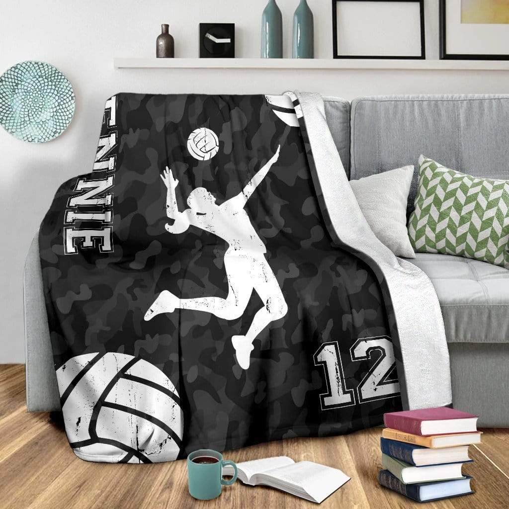 Custom Blankets Volleyball Player with Name #1402V